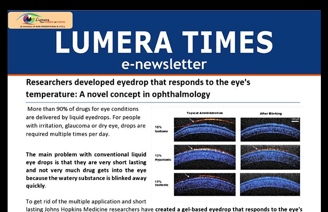  Researchers developed eyedrop that responds to the eye’s tempreture: A novel concept in ophthalmology